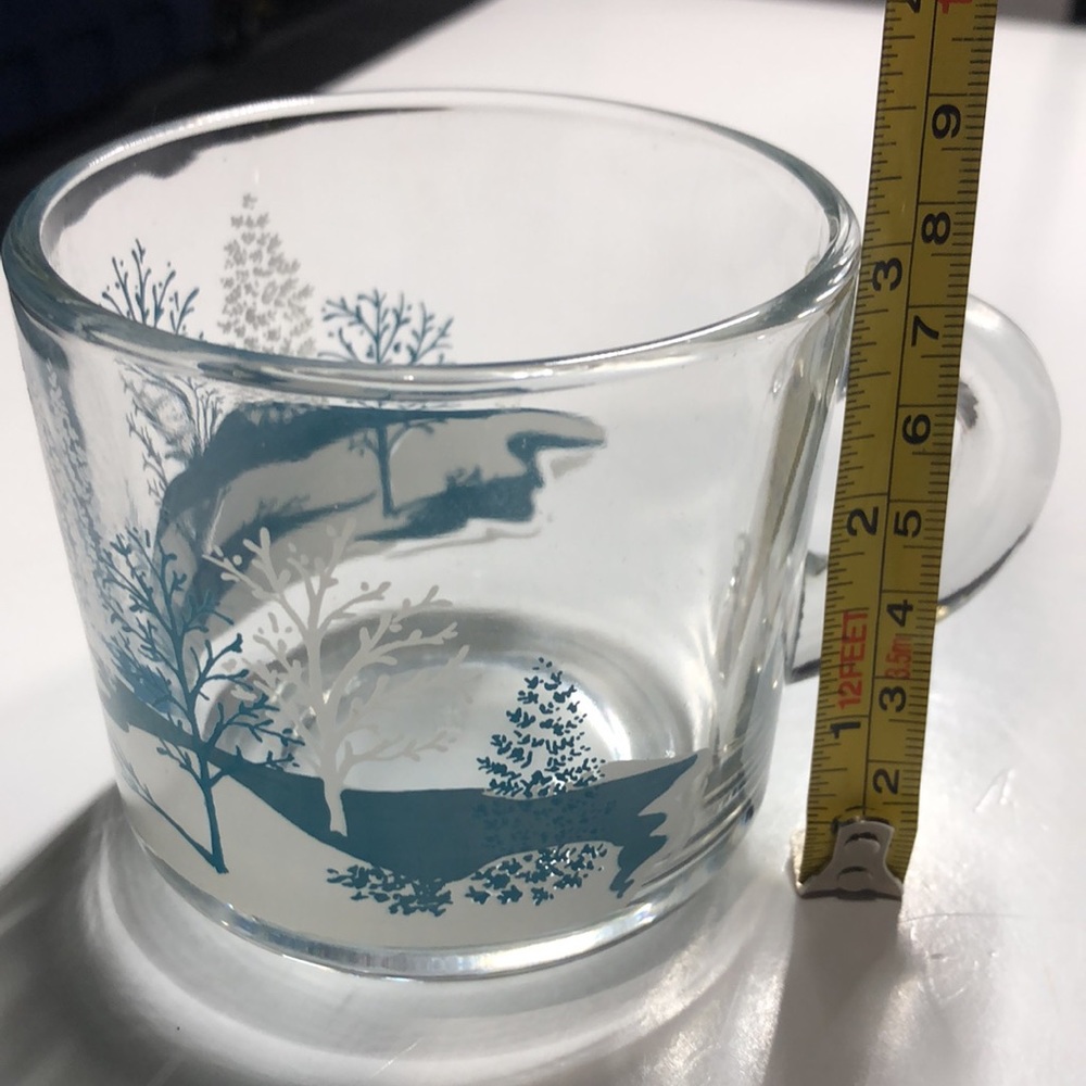Set of 2 Anchor winter tree glass mugs - Picture 7 of 7